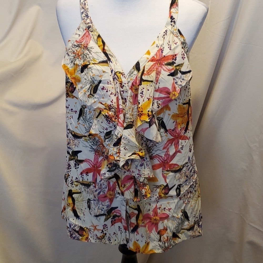 Banana Republic Ruffle Fall Top SZ LG